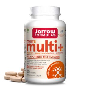 Jarrow Formulas Men's Multi+ Multivitamins, Multivitamin for Men, 60 Tablets, 30 Day Supply