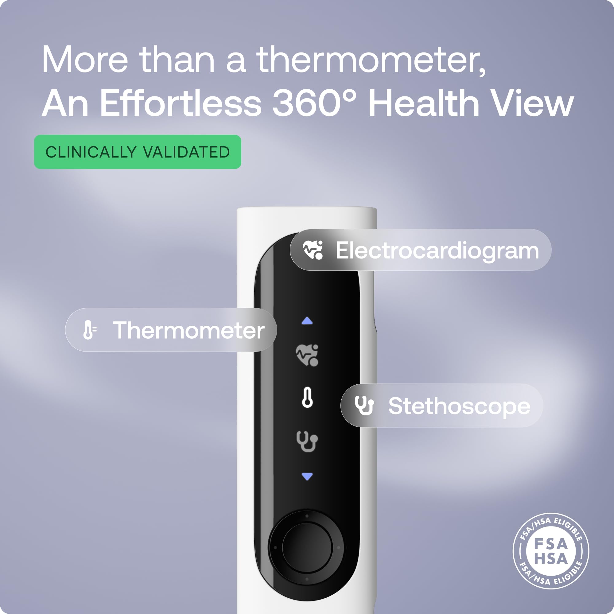 WITHINGS BeamO - Contactless Smart Thermometer, ECG Monitor, Stethoscope - Image 2