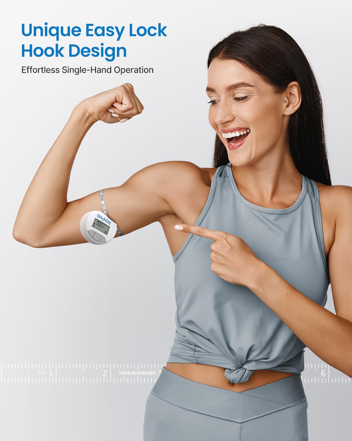 RENPHO Smart Body Measuring Tape, Bluetooth App, 60in, for Weight Loss - Image 4