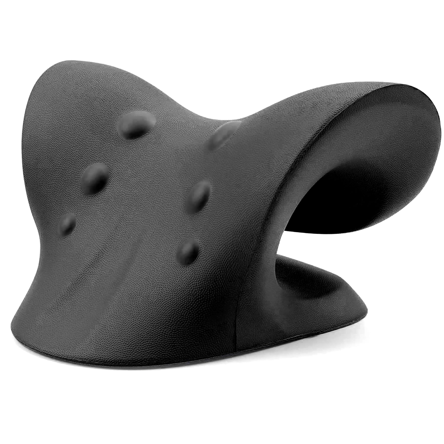 RESTCLOUD Neck and Shoulder Relaxer, Cervical Traction Device for TMJ Pain Relief and Cervical Spine Alignment, Chiropractic Pillow, Neck Stretcher (Black) - Image 4