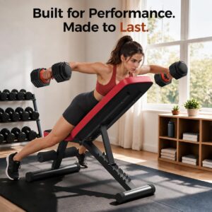 NICEPEOPLE Adjustable Weight Bench for Home Gym, 660LBS Capacity Workout Bench with 8 Backrests for Chest Shoulders Arms, Compact and Foldable Strength Bench for Small Space Apartment Room - Image 7