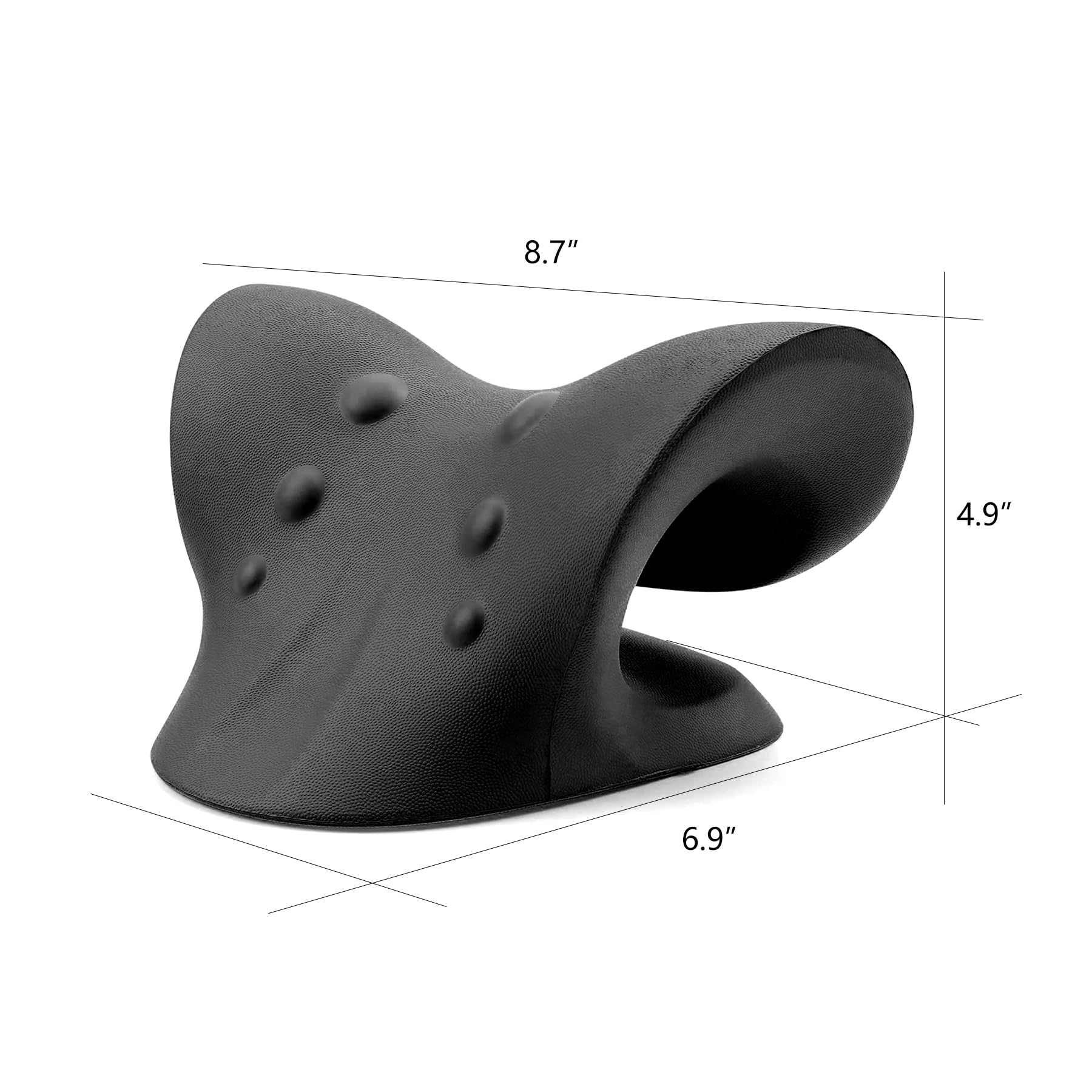 RESTCLOUD Neck and Shoulder Relaxer, Cervical Traction Device for TMJ Pain Relief and Cervical Spine Alignment, Chiropractic Pillow, Neck Stretcher (Black) - Image 6