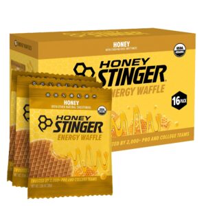Honey Stinger Organic Honey Waffle, Energy Stroopwafel for Exercise, Endurance and Performance, Sports Nutrition for Home & Gym, Pre and Post Workout, 16.96 Ounces (Pack of 16)